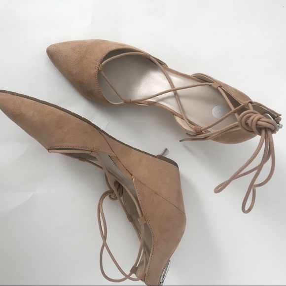 Flats Luna laceup ballet flats,Back Zipper 8 1/2”M - Picture 4 of 6